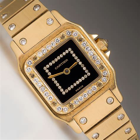 cartier diamond watch womens|cartier diamond encrusted watch.